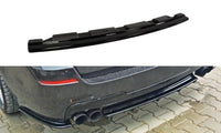 CENTRAL REAR SPLITTER for BMW 5 F11 M-PACK - without vertical bars (fits two double exhaust ends) Maxton Design