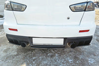 CENTRAL REAR SPLITTER Mitsubishi Lancer Evo X (with vertical bars) Maxton Design