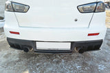 CENTRAL REAR SPLITTER Mitsubishi Lancer Evo X (with vertical bars) Maxton Design