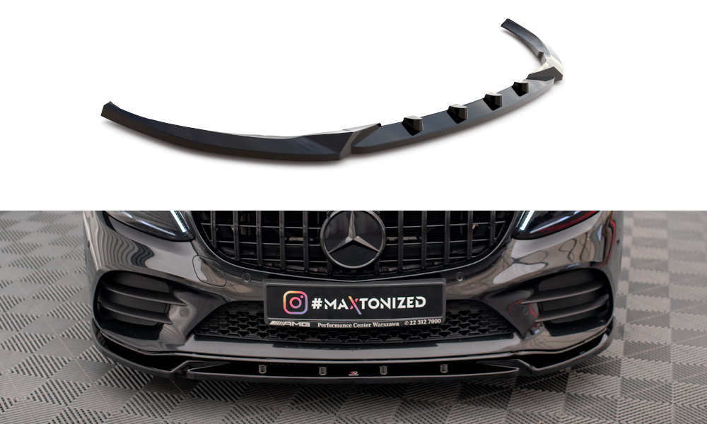Front Splitter V.2 Mercedes-Benz C AMG Line Sedan / Coupe / Estate W20 ...