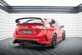 Central Rear Splitter (with vertical bars) V.1 + Flaps Honda Civic Type-R Mk 11