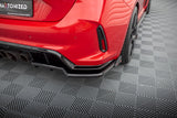 Central Rear Splitter (with vertical bars) V.1 + Flaps Honda Civic Type-R Mk 11