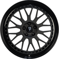MbDESIGN LV1.2 8.5x19 ET 32 5x100 Schwarz stumpfmatt Außenbett hochglanzpoliert