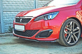 FRONT SPLITTER v.1 PEUGEOT 308 II GTI Maxton Design