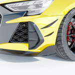 AUDI RS3 8Y 2025+ CARBON FIBRE FRONT BUMPER CANARDS