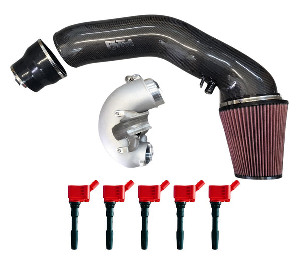 SET: 5“ carbon intake system + 4” inlet + 5 upgrade ignition coils - BTM Turbo