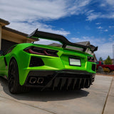 Rear Diffuser with Fins – Gloss Black