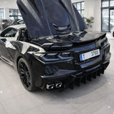 Rear Diffuser with Fins – Gloss Black