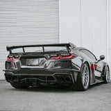 Rear Diffuser Cover Panel With Fins – Gloss Black