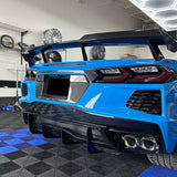 Rear Diffuser Cover Panel With Fins – Gloss Black