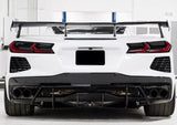 Rear Diffuser Cover Panel With Fins – Gloss Black