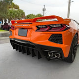 Rear Diffuser with Fins – Gloss Black