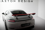 Carbon Spoiler With Internal Brackets Uprights V.1 + LED suitable for Porsche 718 Cayman 982c