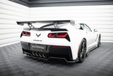 Carbon Spoiler With Internal Brackets Uprights suitable for Chevrolet Corvette Stingray / Grand Sport C7