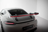 Carbon Spoiler With Upper Swan Mounting V.1 + LED suitable for Porsche 718 Cayman 982c