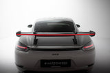 Carbon Spoiler With Upper Swan Mounting V.1 + LED suitable for Porsche 718 Cayman 982c