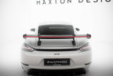 Carbon Spoiler With Upper Swan Mounting V.1 + LED suitable for Porsche 718 Cayman 982c
