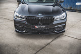 Front Splitter V.1 for BMW 7 M-Pack G11 / G12 Maxton Design Gloss Black