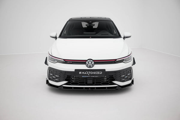 Front Splitter V.2 + Flaps Volkswagen Golf GTI / GTE / R-Line Mk8 Facelift