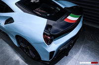 DarwinPRO 2015-2020 Ferrari 488 GTB Pista Style Rear Bumper & Wing