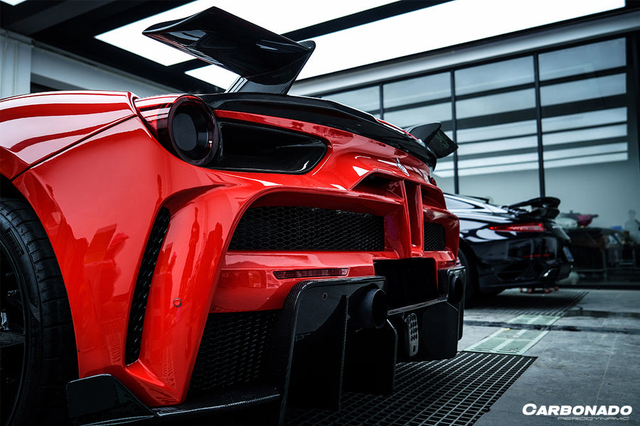 Carbonado 2015-2019 Ferrari 488 GTB/Spyder MSY Style Rear Bumper Darwi ...