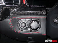 Darwinpro 2010–2015 Ferrari 458 Coupe/Spyder/Speciale Lichtschalterabdeckung aus trockenem Karbon