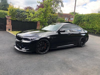 Becquet de lèvre de pare-chocs avant en fibre de carbone de style M BMW M5 F90