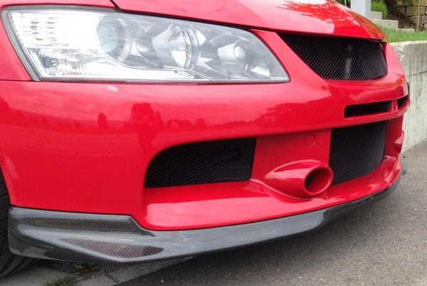 MITSUBISHI EVO 9ème lèvre avant en fibre de carbone