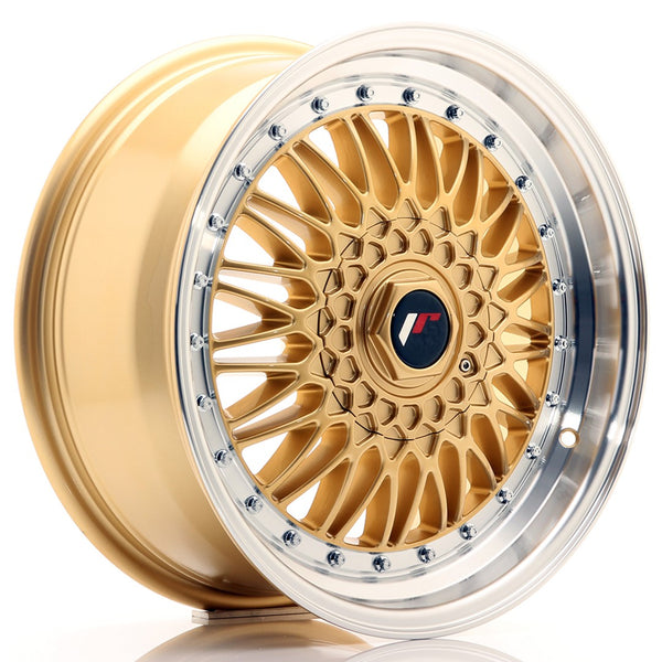 JR Wheels JR9 17x7.5 ET20-35 BLANK Gold w/Machined Lip