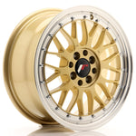 JR Wheels JR23 16x7 ET40 4x100/114.3 Gold w/Machined Lip