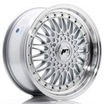 JR Wheels JR9 17x7.5 ET20-35 BLANK Silver w/Machined Lip+Silver Rivets