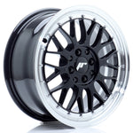 JR Wheels JR23 16x7 ET40 4x100/114.3 Gloss Black w/Machined Lip