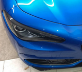 Alfa Romeo Giulia Real Dry Carbon Fiber Headlight Eyebrows Lamp Eyelids