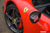 Darwinpro 2010-2015 Ferrari 458 Coupé/Spyder/Speciale Remplacement de rétroviseur en fibre de carbone