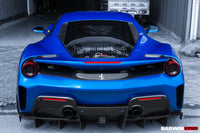 DarwinPRO 2015-2020 Ferrari 488 GTB Pista Style Rear Bumper & Wing