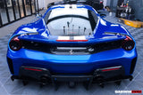 DarwinPRO 2015-2020 Ferrari 488 GTB Pista Style Rear Bumper & Wing