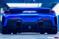 DarwinPRO 2015-2020 Ferrari 488 GTB Pista Style Rear Bumper & Wing