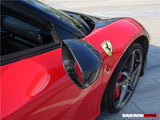 Darwinpro 2010-2015 Ferrari 458 Coupé/Spyder/Speciale Remplacement de rétroviseur en fibre de carbone