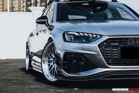 Audi RS4 B9.5 BKSS Style Carbon Fiber Front Bumper Canards 2020-2022 DarwinPro