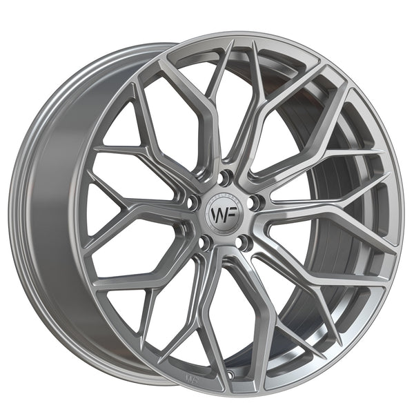 WHEELFORCE WHEELS
MODEL:	HE.1-FF
SIZE: 21x9 ET35 5x114
FINISH: FROZEN SILVER