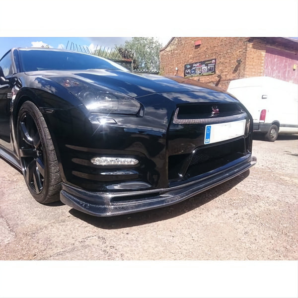 Nissan R35 GTR TS Carbon Frontsplitter mit Bremskühlungsöffnungen (2009-16)
