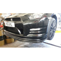 Nissan R35 GTR FRP-Frontlippenverlängerung in schwarzem Gelcoat (2009–16)