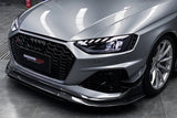 Audi RS4 B9.5 BKSS Style Carbon Fiber Front Bumper Canards 2020-2022 DarwinPro