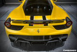 Carbondo 2010–2015 Ferrari 458 Coupe VT Style Carbon Fiber Trunk Spoiler Darwin Pro