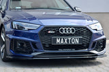 Front Splitter V.2 Audi RS4 B9 Maxton Design