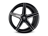 MbDESIGN KV1 11x23 ET 35 5x120 Schwarz glänzend lackiert Konturen poliert