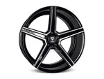 MbDESIGN KV1 11x22 ET 50 5x130 Schwarz glänzend lackiert Konturen poliert