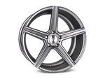 MbDESIGN KV1 11x23 ET 30 5x112 Grau glänzend lackiert Konturen poliert