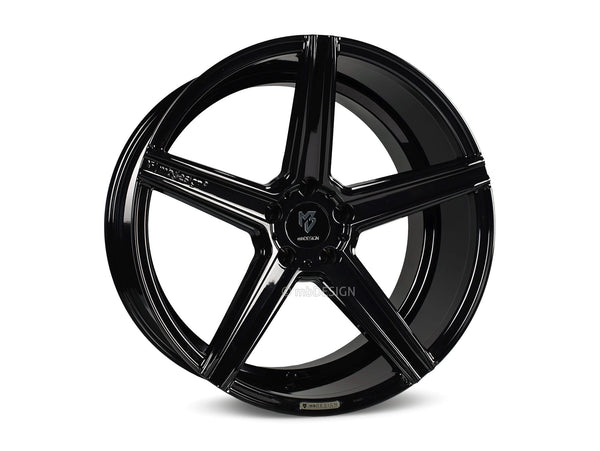 MbDESIGN KV1 11x22 ET 50 5x130 Schwarz glänzend lackiert