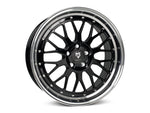 MbDESIGN LV1 7x17 ET 45 5x114.3 Schwarz glänzend lackiert Außenbett poliert